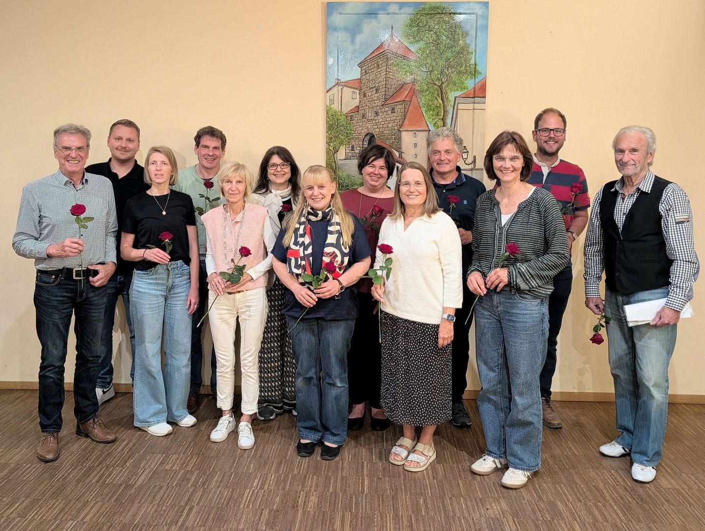 Bild von links nach rechts: Albert Schindlbeck, Fabian Siegert, Elisabeth Graml, Ralph Schmitt, Renate Schindlbeck, Elke Schmidt, Christel Wawra, Anja Decker, Tanja Fahrnholz, Stefan Kick, Bärbel Birgmann, Philipp Laurer, Udo Behn  Bild von Fabian Siegert